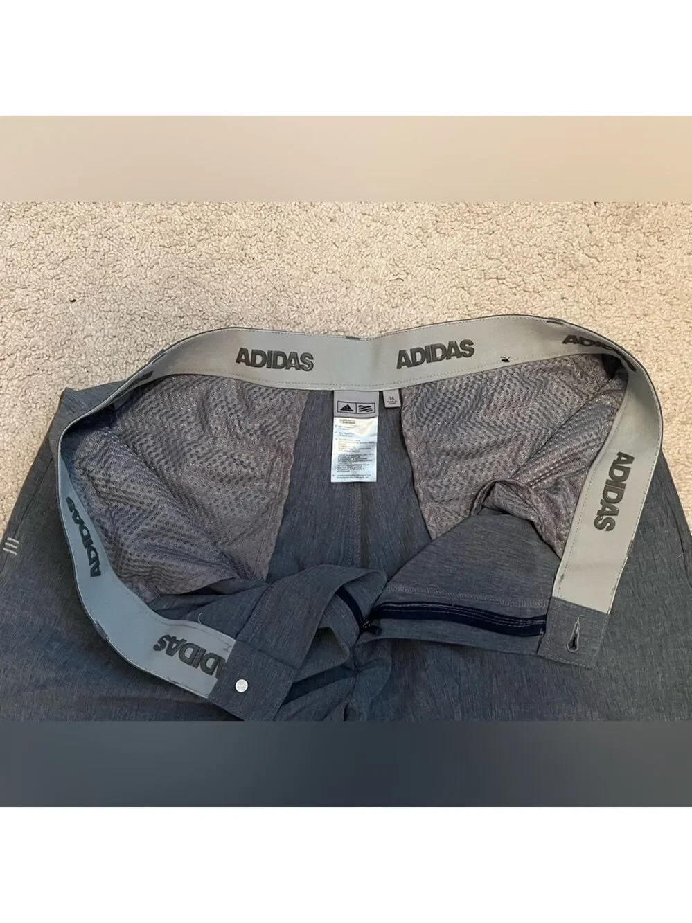 Adidas Men's Charcoal Flat Front Shorts NWOT